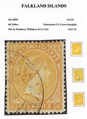 Falklands Islands D Yellow F U Mint Stamps Sg Look Ebay