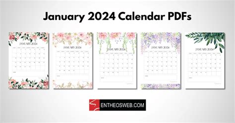 Free January Calendar Pdf Entheosweb