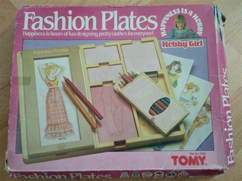 Tomy Hobby Girl Fashion Plates Vintage 1980s Toy Incomplete Design