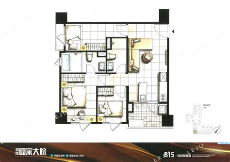 桃園青埔a18建案 潤隆國家大院 三房b15戶格局圖 Jr 預售屋資訊站