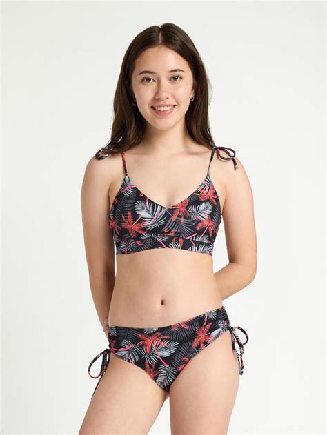 Menstrua N Plavky Modibodi Teen High Bikini Jungle Palm Black Spodn D L Modi Jpb