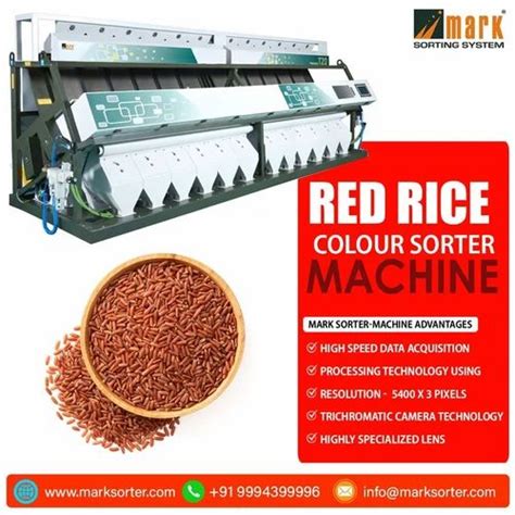 Automatic Red Rice Colour Sorter Machine Single Phase Capacity Ton