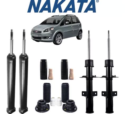 Jogo Amortecedor Nakata Traseiro Dianteiro Kit Fiat Idea Frete grátis