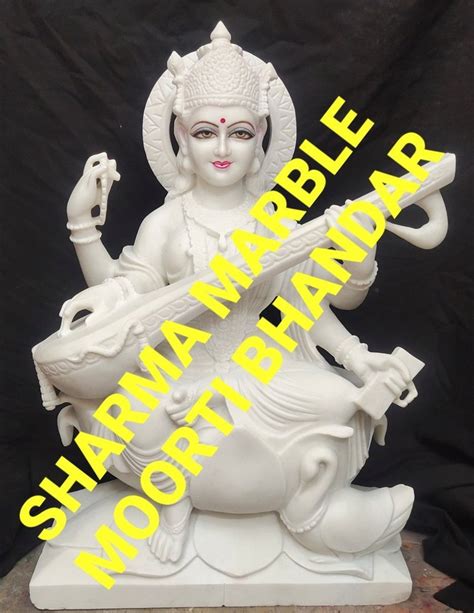 Jaipurcrafts White Saraswati Maa Marble Moorti At 65000 In Jaipur