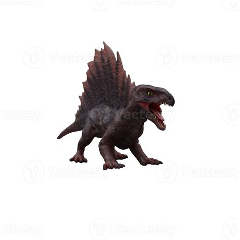 3d Dimetrodon Dinosaur Isolated 21107736 Png