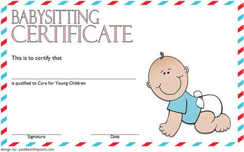 Babysitting Certificate Template 8 Latest Designs Fresh