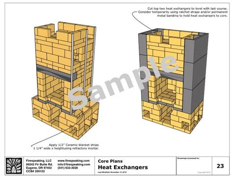 Plans For A Masonry Heater Core In 2021 Masonry Heater How To Plan