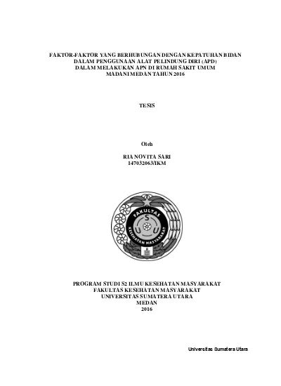 Faktor Faktor Yang Berhubungan Dengan Kepatuhan Bidan Dalam Pengunaan