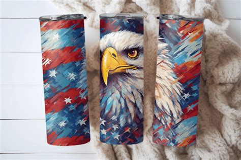 Eagle American Flag Tumbler Wrap Graphic By Digital Nest Egg Creative