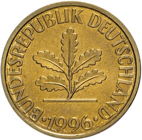 Монета Германия 10 пфеннигов (pfennig) 1996 D стоимостью 120 руб.