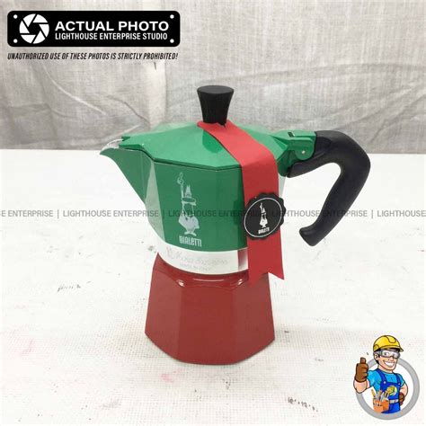 Bialetti 3cups Moka Express Tricolour Mokapot Moka Express Stove Top Coffee Bean Espresso