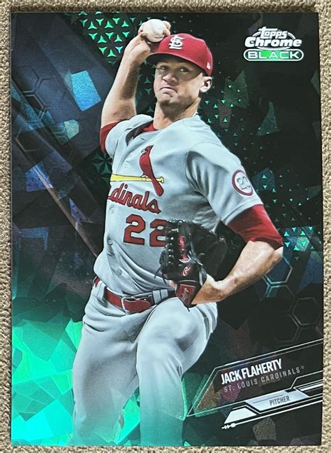 Jack Flaherty Topps Chrome Black Green Atomic Refractor