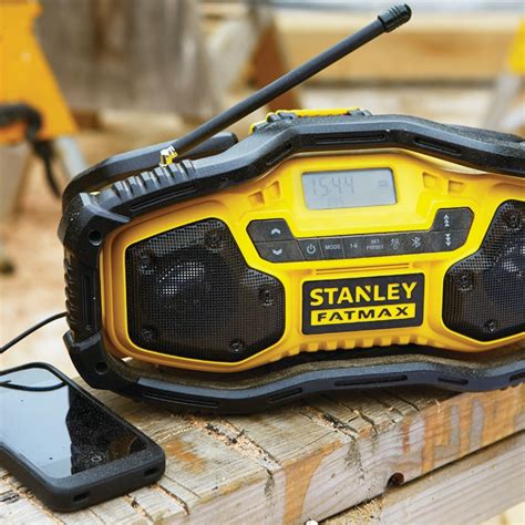 Stanley Outils électroportatifs Audio Fatmax® 18v Radio Compacte Avec Bluetooth® Lithium Ion