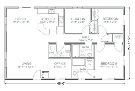 Image Result For 1500 Sq Ft House Plans Floor Plans Ranch Pole Barn