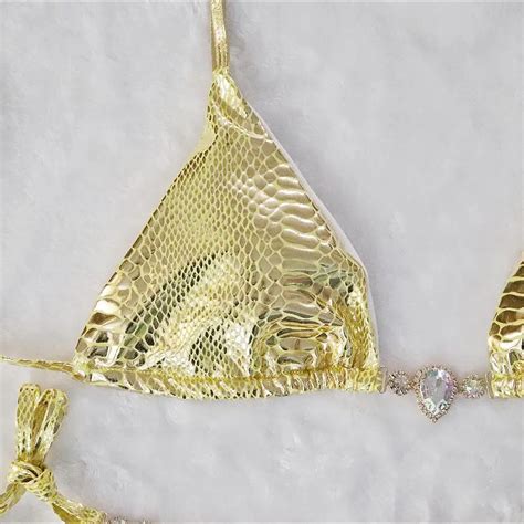 2023 Rhinestones Bikinis Sexy Crystal Lady Bling Diamond Chain Split