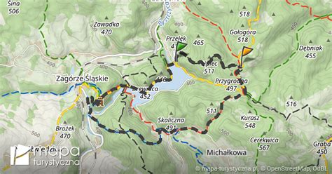 Trasa Jezioro Bystrzyckie zapora Rozdroże pod Przygrodną mapa