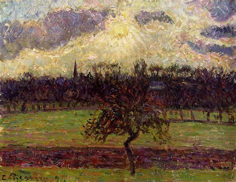 The Fields Of Eragny The Apple Tree By Camille Pissarro Artchive