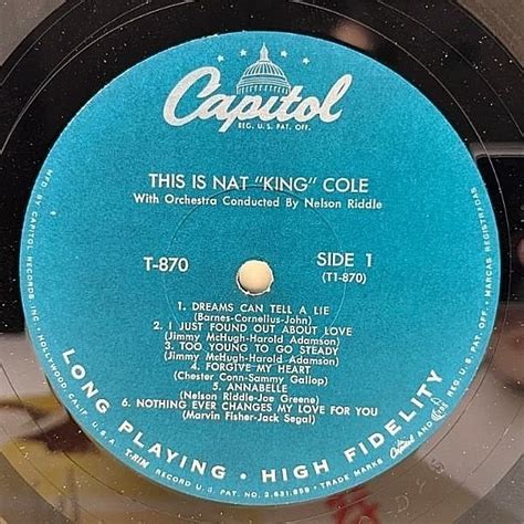 Nat King Cole This Is Nat King Cole Lp Capitol Waxpend Records