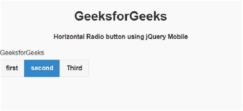 How To Make Horizontal Radio Button Controlgroups Using Jquery Mobile