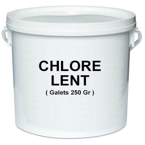 Seau De 5 Kg De Chlore Lent En Galet De 250 Gr