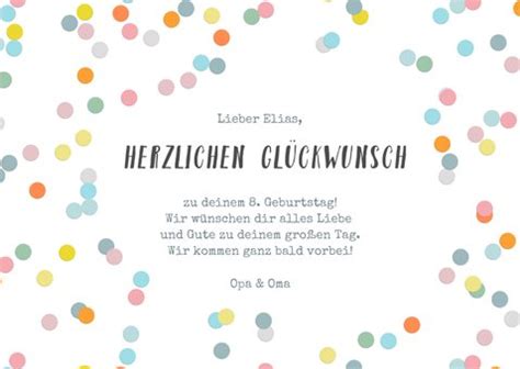 Geburtstagskarte für Kinder bunte Konfetti Kaartje2go