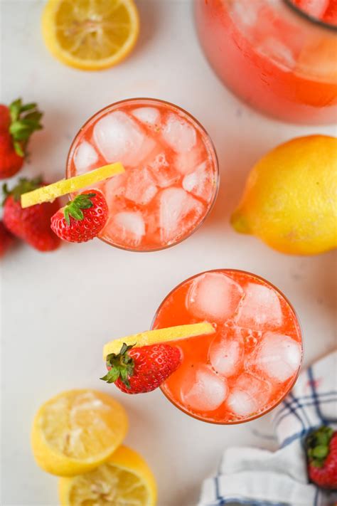 Sparkling Strawberry Lemonade Recipe Lifes Ambrosia