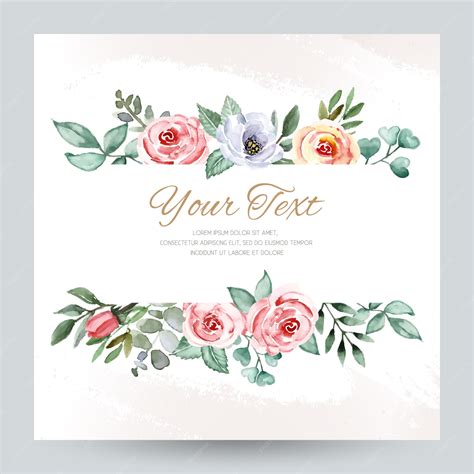 Premium Vector | Watercolor greeting card.