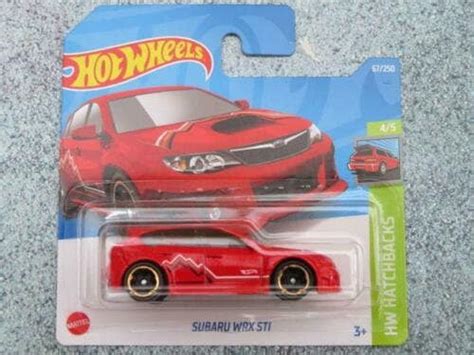 Hot Wheels Subaru Wrx Sti Red Hw Hatchbacks Perfect Birthday Etsy