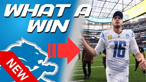 Detroit Lions Win Even More Impressive Than You Think Youtube