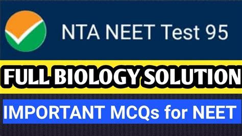 Nta Abhyas App Paper Biology Fully Solved Very Important For Neet