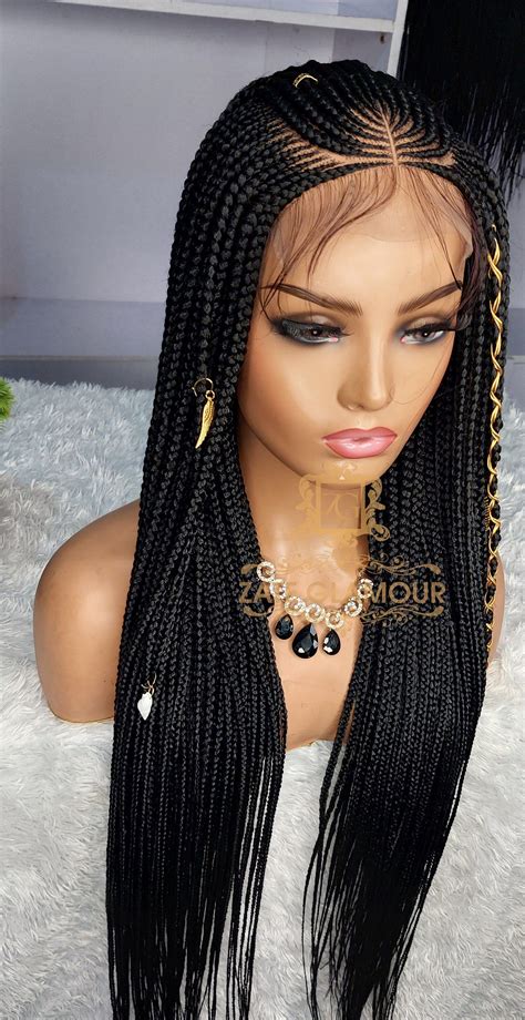 Ready To Ship Fulani Cornrows Ghana Weaving Handmade Braided Wig