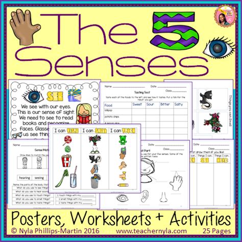 The Five Senses Worksheets, Activities And Posters | Nyla's Crafty Teaching