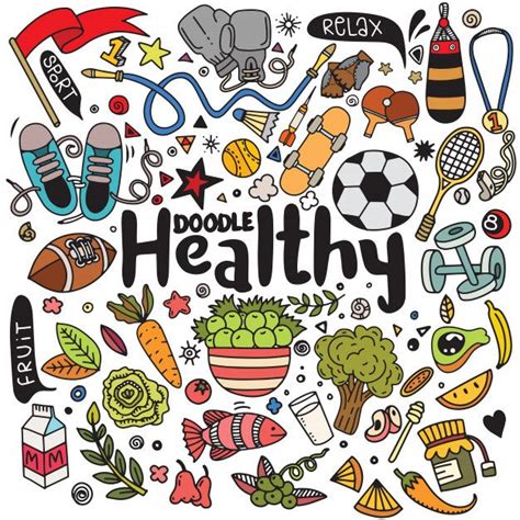 Doodle Healthy Lifestyle Concept