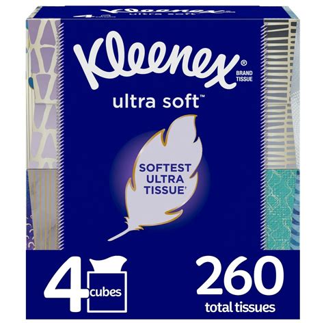 Kleenex Ultra Soft Facial Tissues Cube Boxes Tissues Per Box