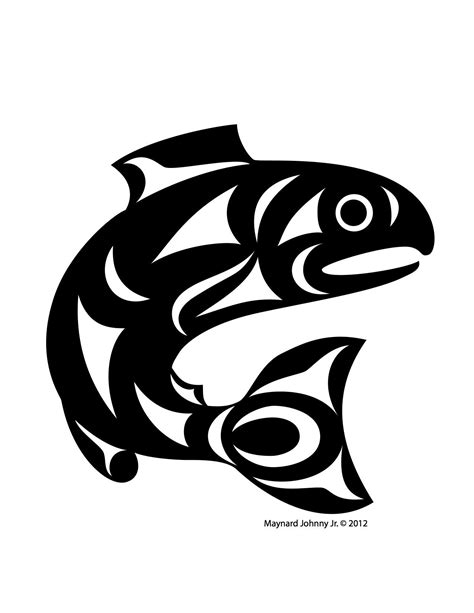 Salmon Drawing Black And White Sketch Coloring Page | Salmon drawing ...