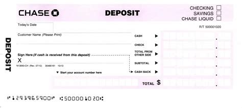 Deposit Slips Printable