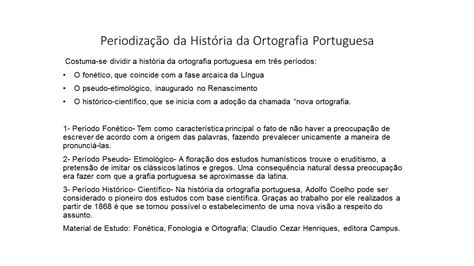 Dicas de Português Vocabulário e Gramática Periodização da História da