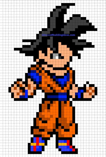 Minecraft Pixel Art Templates: Goku