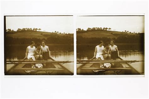 France Snapshot Boat Amateur Photo Stereo L N Vintage Plate Glass EBay