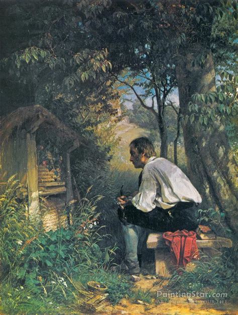 The Beekeeper Artwork by Hans Thoma Oil Painting & Art Prints on canvas ...