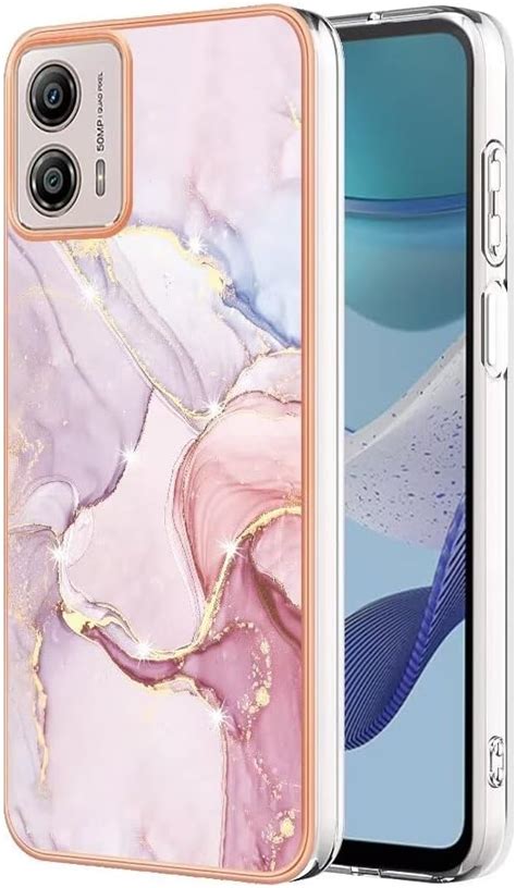 Dfjhure Motorola Moto G54 Case Glitter Phone Case Marble Design Case