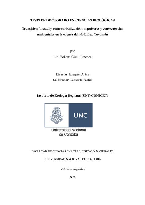 PDF Transición forestal y contraurbanización impulsores y