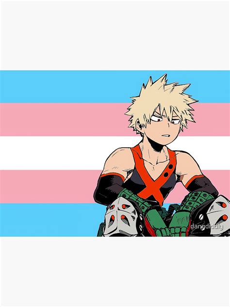 Bakugo Is Trans Sticker By Dangdiddly Redbubble