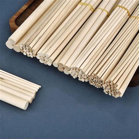 Round Wooden Stick 300mm Long DIY Wood Handmade 3 4 6 8 10 12 14mm