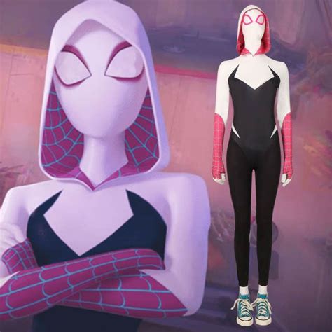 Spider Man Across The Spider Verse Gwen Stacy Cosplay Costume Without