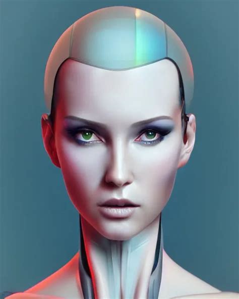 A Beautiful Half Body Image Of A Futuristic Android Stable Diffusion