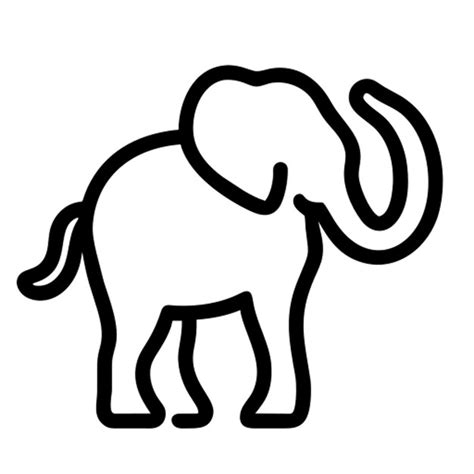 Premium Vector Elefant Icon Outline