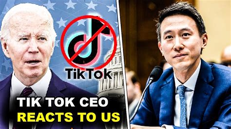 Tik Tok Ceo Responds To Ban Of The App In United States Joe Biden