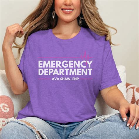 Personalized Emergency Department Shirt Emergency Medicine Physician Assistant T Er Tech