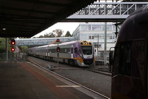 Vlocity Vl03 On A Down Train Waits For Vl54 And Classmate To Exit The